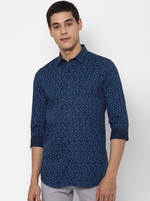 

Allen Solly Men Navy Blue Slim Fit Printed Casual Shirt