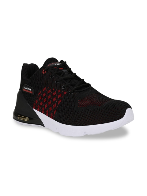 

Campus Men Black Mesh Running Shoes
