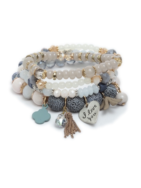 

CRZ Grey Handcrafted Charm Bracelet