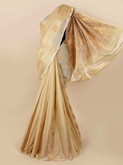 

Pothys Cream-Coloured Silk Cotton Woven Design Kanjeevaram Saree