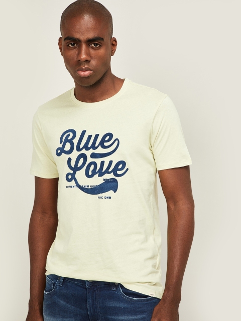 

Forca Men Lime Green Printed Round Neck T-shirt