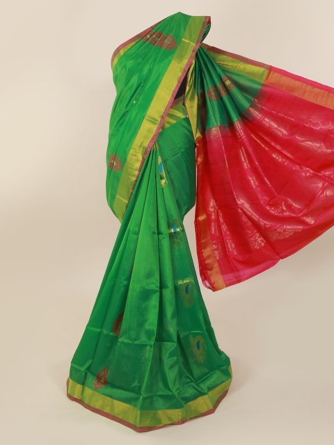 

Pothys Green Art Silk Woven Design Kanjeevaram Saree