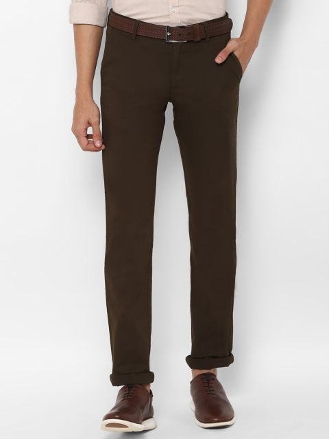

Allen Solly Men Brown Slim Fit Solid Regular Trousers