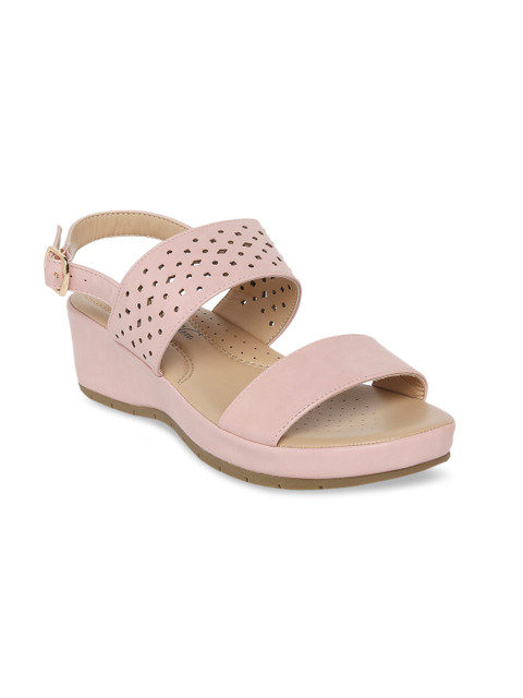 

Forever Glam by Pantaloons Women Pink Textured Wedges