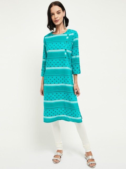 

Max Women Sea Green Kurta