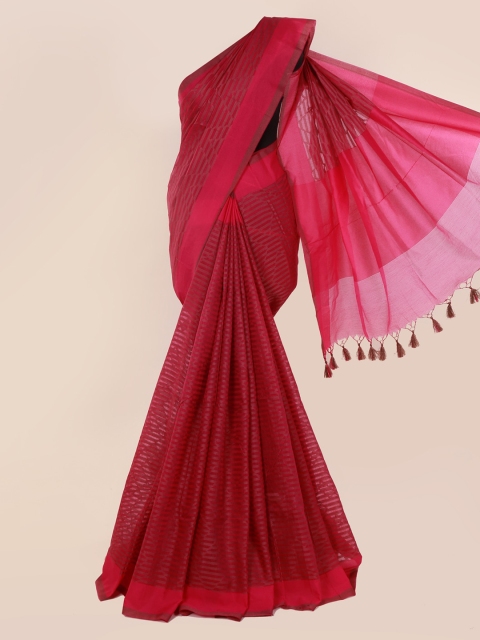 

Pothys Pink Woven Design Cotton Blend Saree