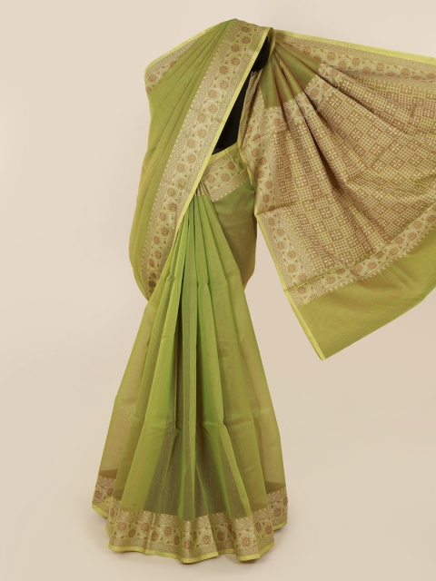 

Pothys Green Woven Design Cotton Blend Saree