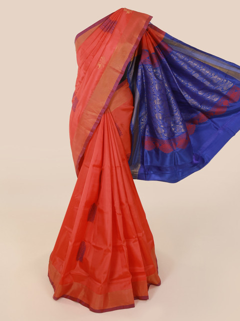 

Pothys Red Art Silk Woven Design Kanjeevaram Saree