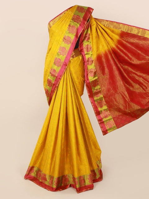 

Pothys Yellow Pure Silk Woven Design Kanjeevaram Saree