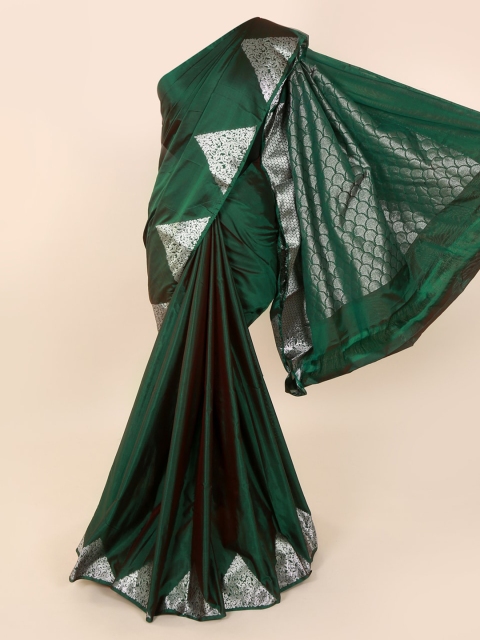 

Pothys Green Silk Cotton Woven Design Kanjeevaram Saree