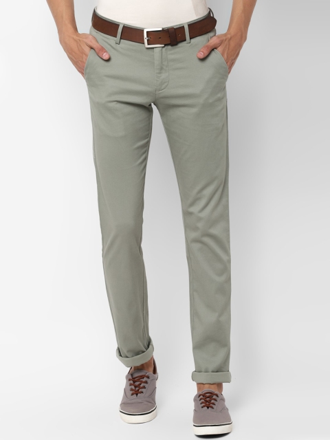 

Allen Solly Men Grey Slim Fit Self Design Regular Trousers