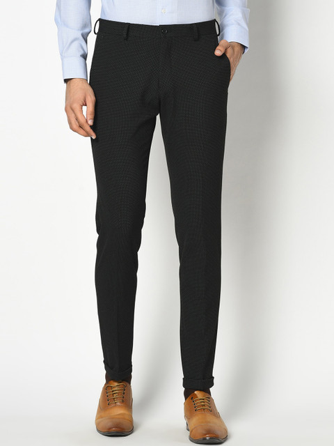 

Blackberrys Men Black Phoenix Skinny Fit Solid Formal Trousers