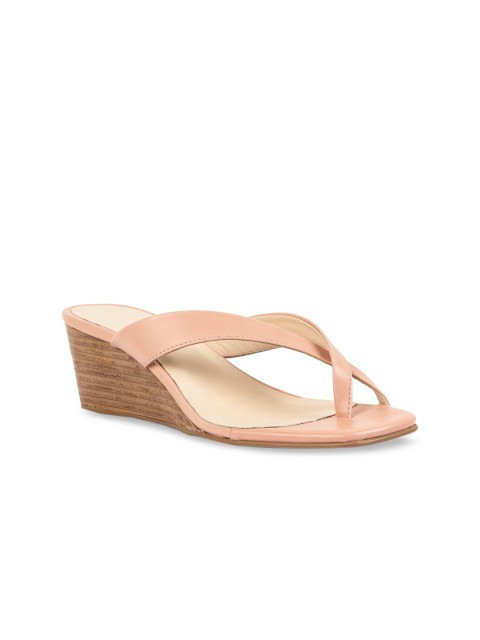 

Vanilla Moon Women Pink Solid Leather Wedges