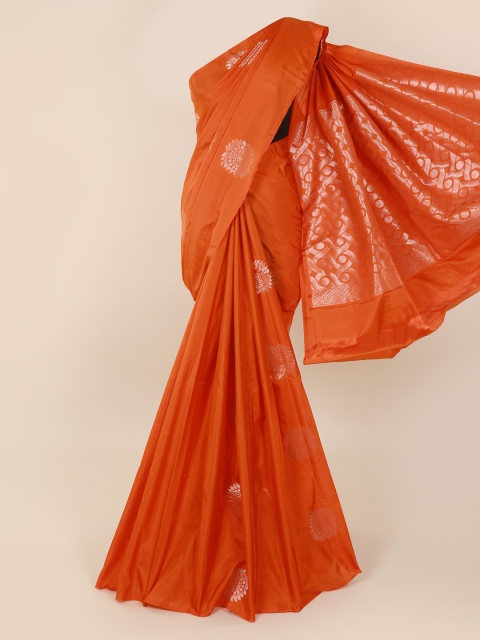 

Pothys Orange Silk Cotton Woven Design Kanjeevaram Saree