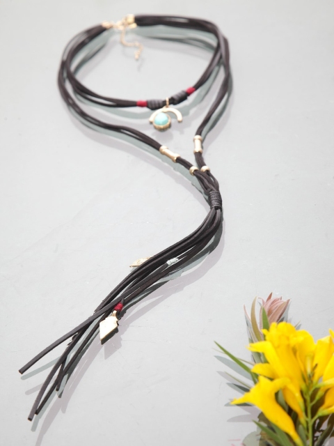 

CRZ Black Alloy Choker Necklace