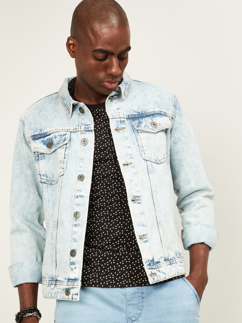 

Forca by Lifestyle Men Blue Solid Denim Jacket