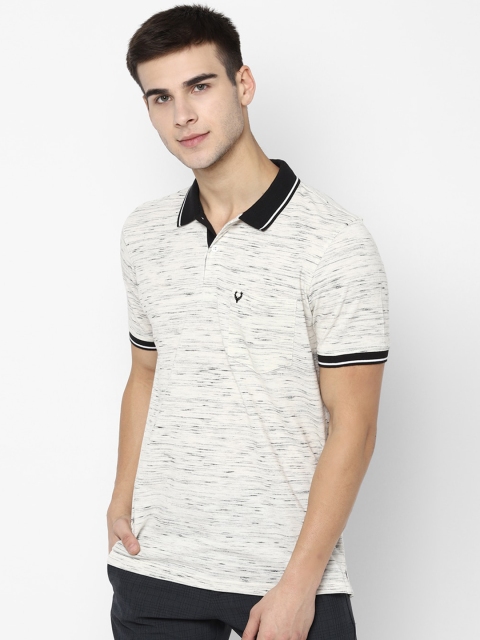

Allen Solly Men Grey Printed Polo Collar T-shirt
