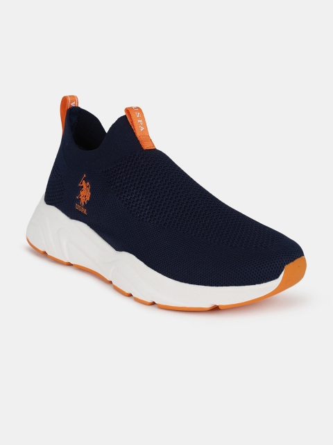 

U.S. Polo Assn. Men Navy Blue Textile Walking Shoes