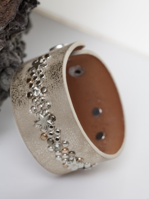 

CRZ Women Gold-Plated Handcrafted Wraparound Bracelet