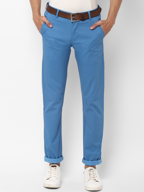 

Allen Solly Men Blue Slim Fit Solid Regular Trousers