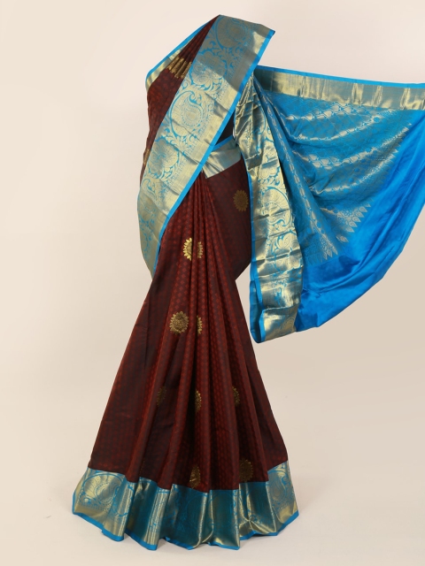

Pothys Brown Pure Silk Woven Design Kanjeevaram Saree