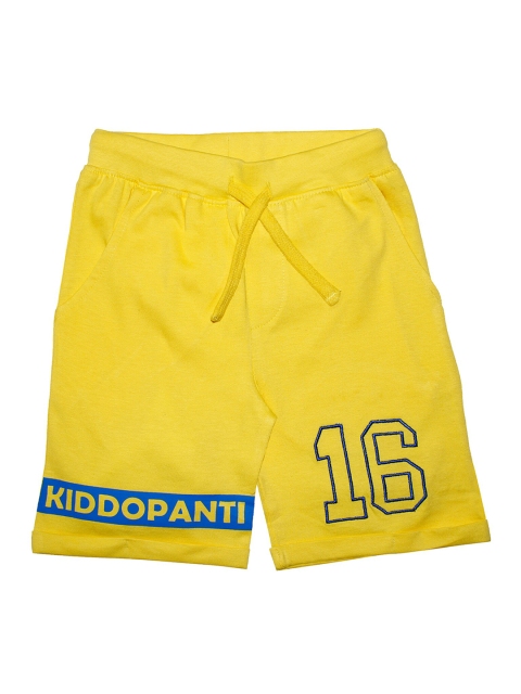 

KiddoPanti Boys Yellow Printed Regular Fit Regular Shorts