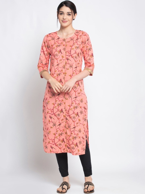

ALC Creations Women Peach-coloured Kurta