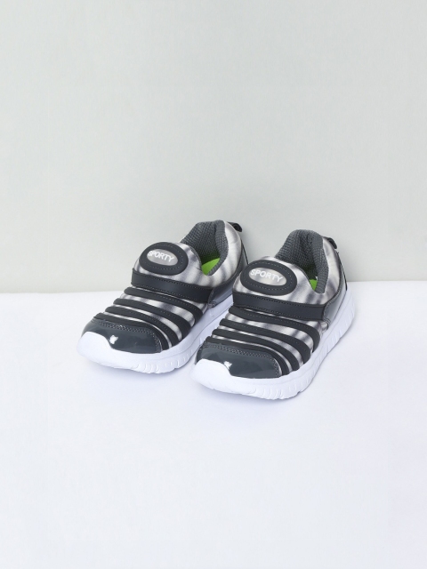 

Max Boys Silver-toned Slip-on Sneakers, Grey