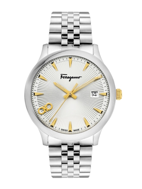 

Salvatore Ferragamo Men Silver-Toned Swiss Made Analogue Watch SFCV00119