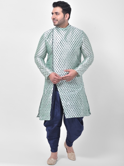 

DEYANN PLUS Men Green Printed Kurta with Patiala