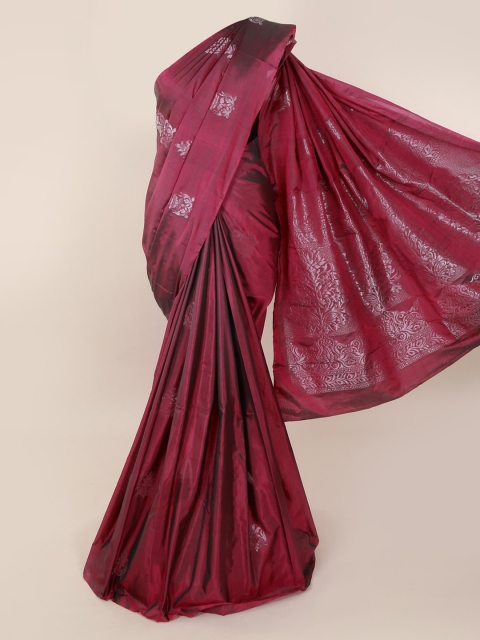 

Pothys Burgundy Silk Cotton Woven Design Kanjeevaram Saree
