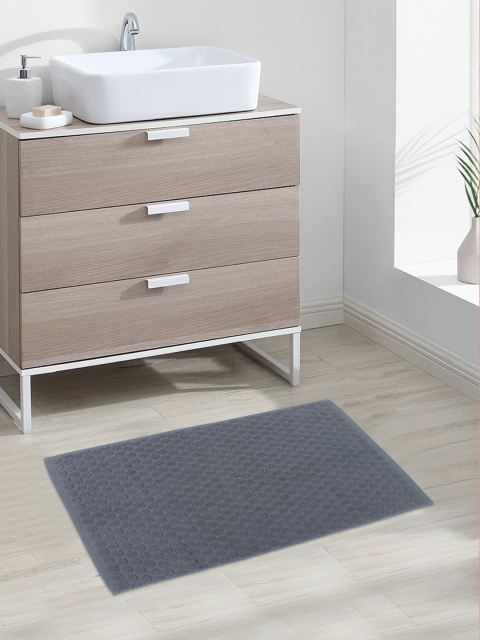 

AVI Living Grey Honeycomb Terry Cotton 800 GSM Bathmat