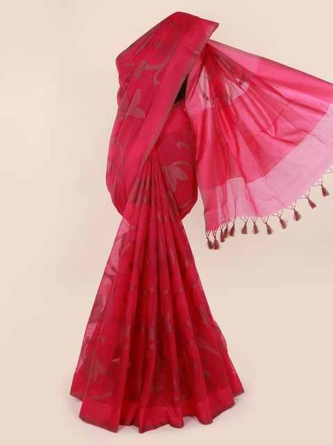 

Pothys Magenta Woven Design Cotton Blend Saree