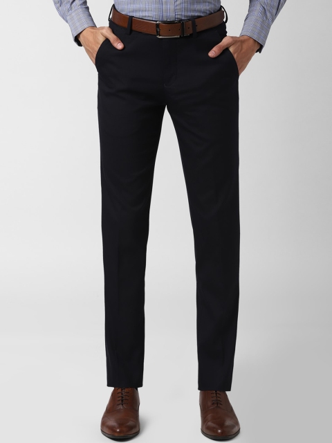 

Peter England Men Black Slim Fit Solid Formal Trousers