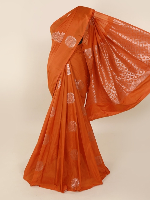 

Pothys Orange Silk Cotton Woven Design Kanjeevaram Saree