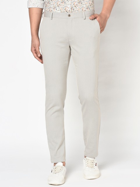 

Blackberrys Men Beige Phoenix Skinny Fit Solid Regular Trousers
