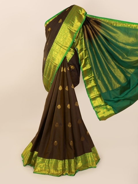 

Pothys Brown Pure Silk Woven Design Kanjeevaram Saree