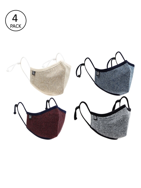

Bonjour Unisex Pack of 4 Assorted 2-Ply Reusable Protective Outdoor Masks