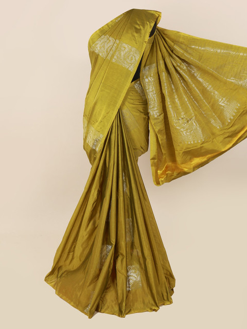 

Pothys Green Silk Cotton Woven Design Kanjeevaram Saree