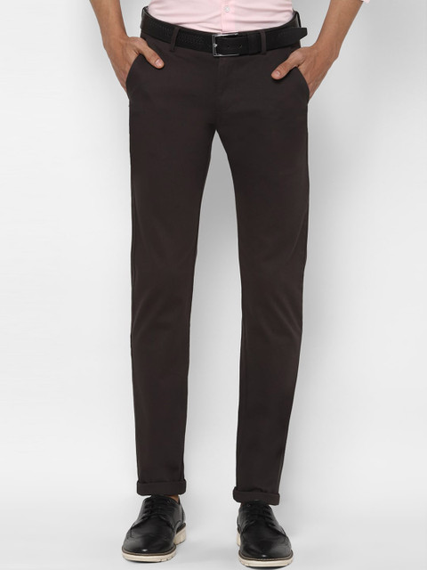 

Allen Solly Men Brown Slim Fit Solid Regular Trousers