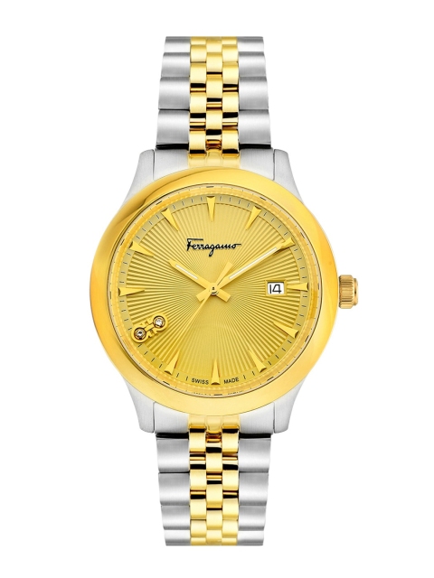 Salvatore Ferragamo Women Gold-Toned & Silver-Toned Analogue Watch