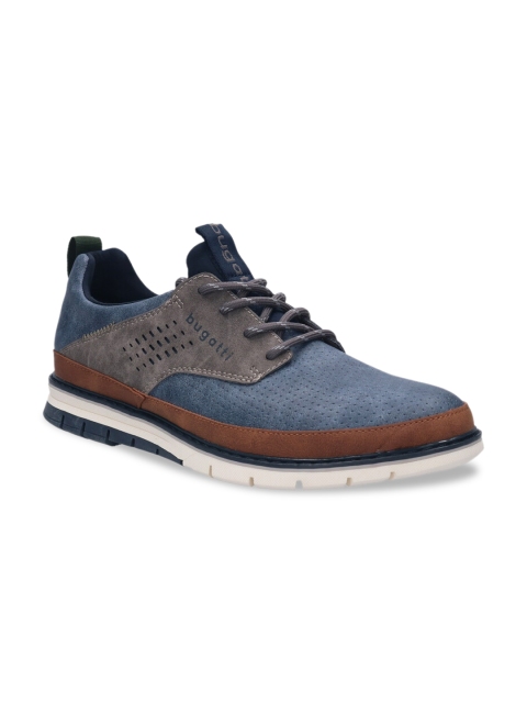 

Bugatti Men Blue Colourblocked Solid Half Brogues