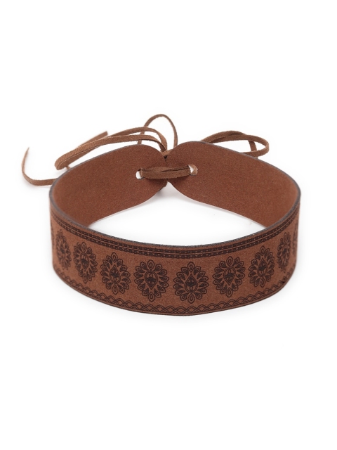 

CRZ Brown Choker Drawstring Necklace