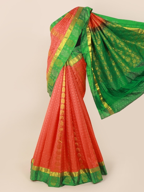 

Pothys Pink Woven Design Kanjeevaram Saree