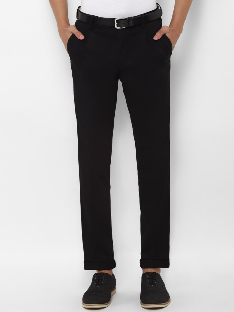 

Allen Solly Men Black Regular Fit Solid Trousers