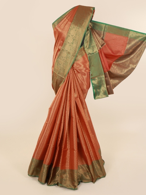 

Pothys Rust Woven Design Cotton Blend Saree