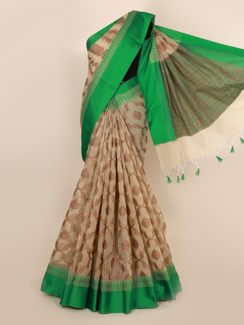 

Pothys Cream-Coloured Woven Design Manipuri Cotton Saree