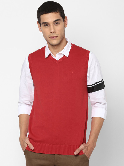 

Allen Solly Men Red Self Design