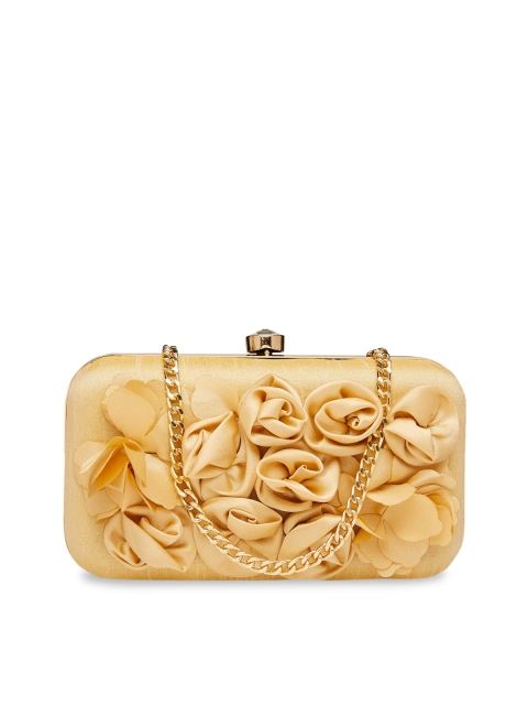 

Vdesi Gold-Toned Solid Embellished Clutch