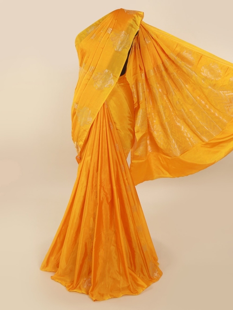 

Pothys Yellow Silk Cotton Woven Design Kanjeevaram Saree